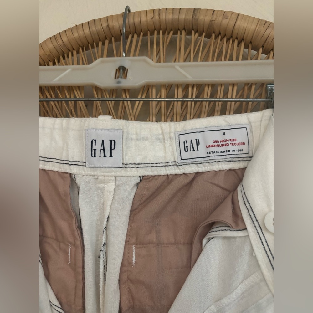 GAP High Rise Linen-Blend Trousers - Picture 5 of 5